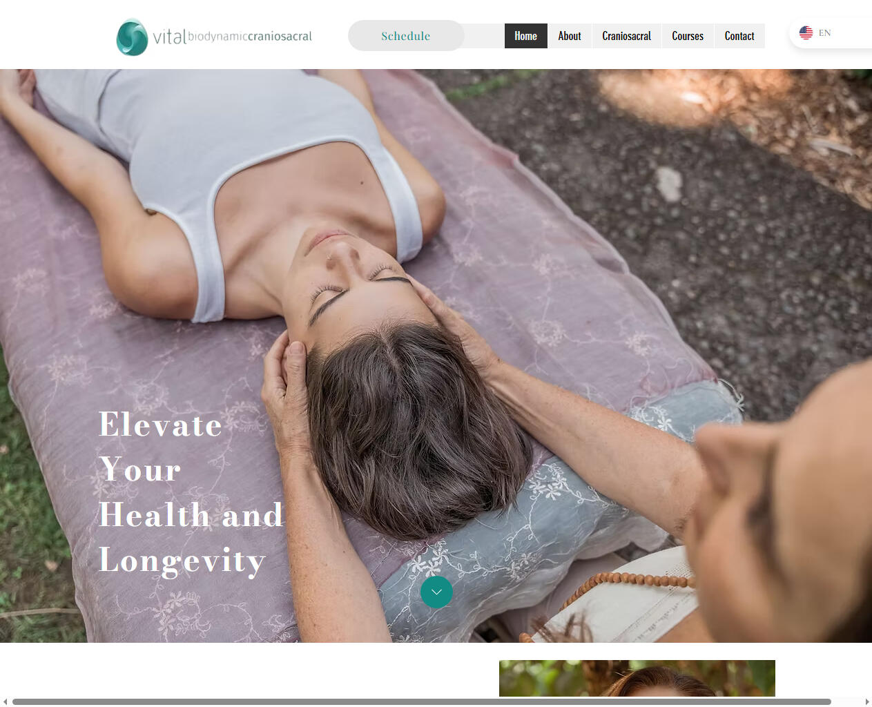 Vital Craniosacral desktop website