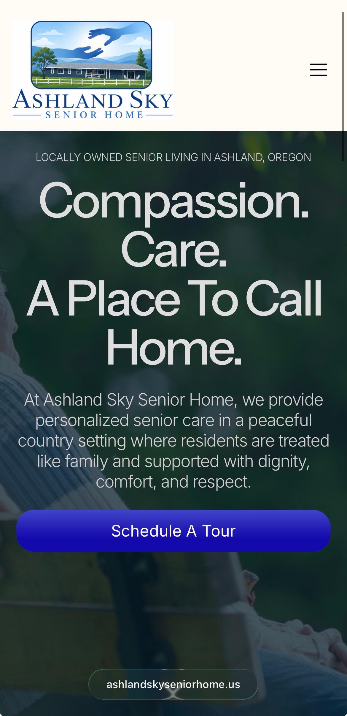Ashland Sky Senior Home mobile website